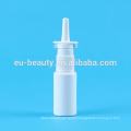 empty white HDPE medical bottle with nasal sprayer